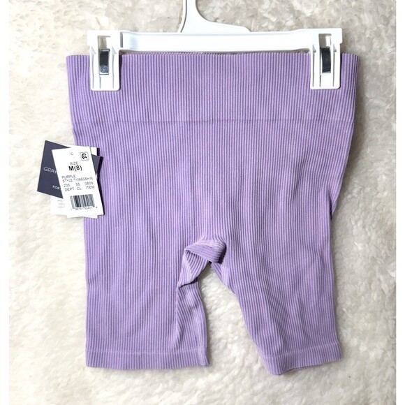 Grayson Threads Kids Bike Shorts Girls Ribbed Pull On - Purple - Size M (8) NWT - Picture 2 of 4